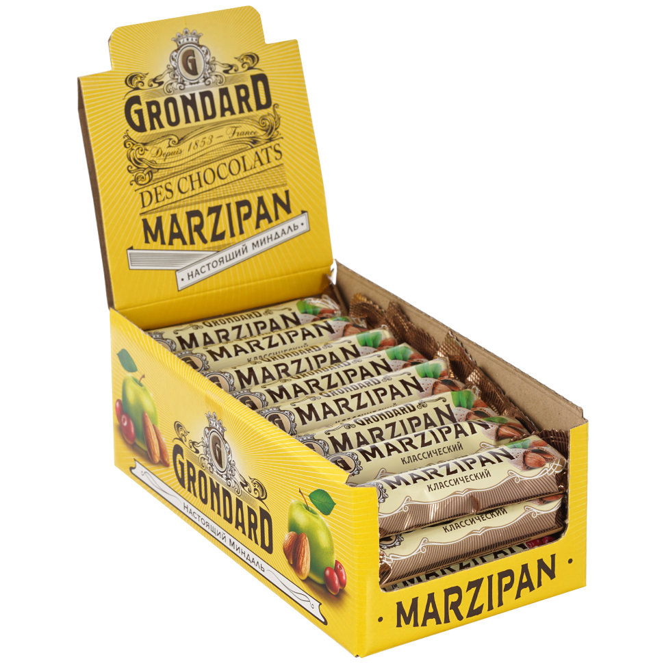  TM Grondard     (9389) Батончики глазированные Марципановые Классика, (24шт по 50г)      в Кузнецке